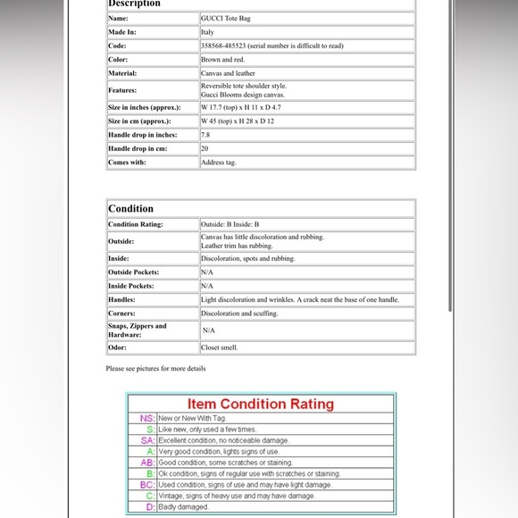 Gucci Floral GG Canvas Tote - Red and Green - Picture 14 of 14